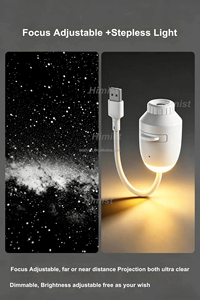 Projecteur d'étoiles pour <span class=keywords><strong>plafond</strong></span> de voiture HD, LED USB, décoration d'ambiance étoilée de Noël, lumière romantique Saturne Lune Galaxie pour soirée - Product Image 4