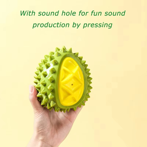Vokal köpek çiğnemek oyuncak Durian şekilli Bite dayanıklı diş temizleme oyuncak diş sağlığı ve sıkıntı giderici için taşlama - Product Image 4