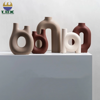 Vase en céramique personnalisé, style Art déco moderne, esthétique nordique, décoration de chambre, vase pour arrangement floral