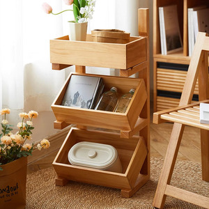 Mutfak depolama <span class=keywords><strong>2</strong></span>/<span class=keywords><strong>3</strong></span> katmanlar raflar kat çok katmanlı raflar kare ahşap depolama raf raf - Product Image 6