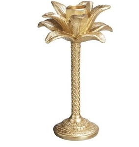 Soporte de vela dorado con diseño de rama de aluminio Premium de estilo moderno para el hogar, sala de estar, tarro de vela único para interiores - Product Image 1