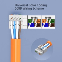 Adaptador de extensión de cable Universal Linkwylan Conexión rápida RJ45 Conectores Ethernet blindados Cat5e Conectores rápidos sin herramientas