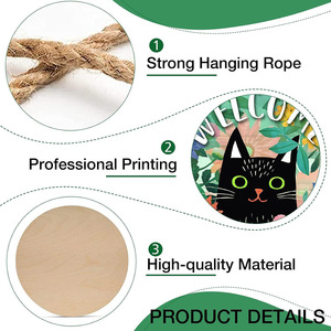 Décorations murales rondes en bois de style américain sur mesure pour les sites web indépendants transfrontaliers. Approvisionnement direct d'usine, sur mesure - Product Image 1