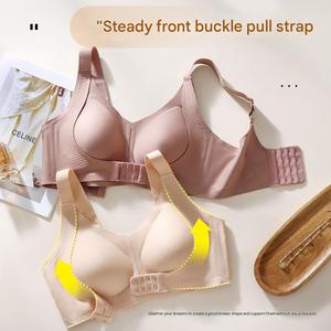 <span class=keywords><strong>Sujetador</strong></span> push-up de talla grande con <span class=keywords><strong>cierre</strong></span> frontal, 6 colores, con soporte suave y pliegues laterales para que las mujeres proporcionen un soporte cómodo - Product Image 2