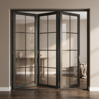 Porte pliante insonorisée, porte pliante en aluminium et verre
