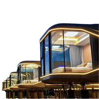 Maison Modulaire Préfabriquée Mobile de Luxe Moderne à Énergie Solaire, 3-4 Chambres, Type Capsule Spatiale, avec Installation