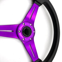 Leaders universel 14 pouces PU violet support jdm voiture de course modifiée avec un volant flottant