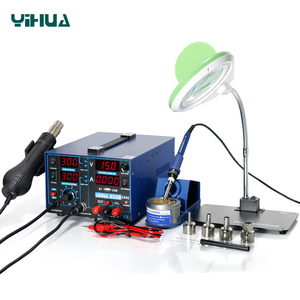YIHUA 853D 2A 4 LED avec 5V USB Nouveau Type 3in1 Station de soudure à air chaud et fer à <span class=keywords><strong>souder</strong></span> avec alimentation CC - Product Image 4