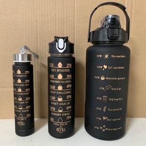 Bouteilles d'eau 2l/0,8 l 3 en 1 en plastique pour le sport sans Bpa, ensemble de 3 avec paille et poignée, 1 pièce - Product Image 2