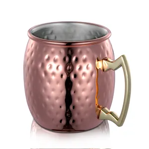 Brass handle Bar Restaurants Or Hotel Supplies Kitchenware 550ml 100% Pure moscow mule copper mugs