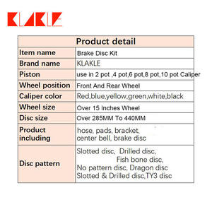 Disco de Freno KLAKLE Racing de 355 mm, Soporte de Manguera Central, Pastillas de Freno para Mitsubishi <span class=keywords><strong>Evo</strong></span> 2022 - Product Image 4