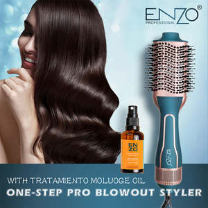 Lisseur ionique électrique professionnel <span class=keywords><strong>ENZO</strong></span>, peigne à air chaud volumateur, sèche-cheveux brosse en une seule étape - Product Image 3