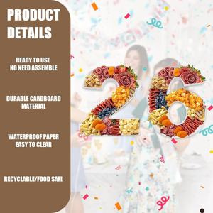 Caja de Cartón Rellenable a Prueba de Humedad, Tipo Papel Maché, para Charcutería y Dulces - 12 Pulgadas, para Almacenamiento de Alimentos y Decoración de Fiestas (26 Formas) - Product Image 4