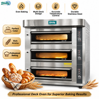 Nouveau Four à Sole Commercial de Luxe en Acier Inoxydable ZL-H3/6E, 3 Niveaux, 6 Plaques, 380V, Électrique, avec Minuteur pour Boulangerie, Pains et Pâtisseries