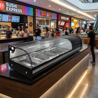 Réfrigérateur commercial de haute qualité pour boissons et aliments, vitrine réfrigérée pour sushis, idéal pour les restaurants et les pizzerias