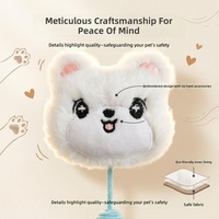 Jouet interactif pour chat en forme de cône en peluche avec plumes suspendues, pour chaton, à suspendre, pour le divertissement et le soulagement de l'ennui