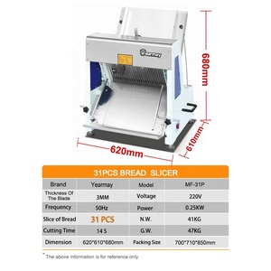 Rebanadora de Pan Comercial Mini para Rebanar Pan y Tostadas, Cuchillo de Corte Manual, Máquina Rebanadora de Pan Profesional - Product Image 2