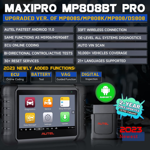 Autel MaxiPRO MP808BT <span class=keywords><strong>Pro</strong></span> OE-Level полносистемный диагностический инструмент с ECU кодирующим обновлением, скрытое обновление MS906 MP808 DS808 - Product Image 3