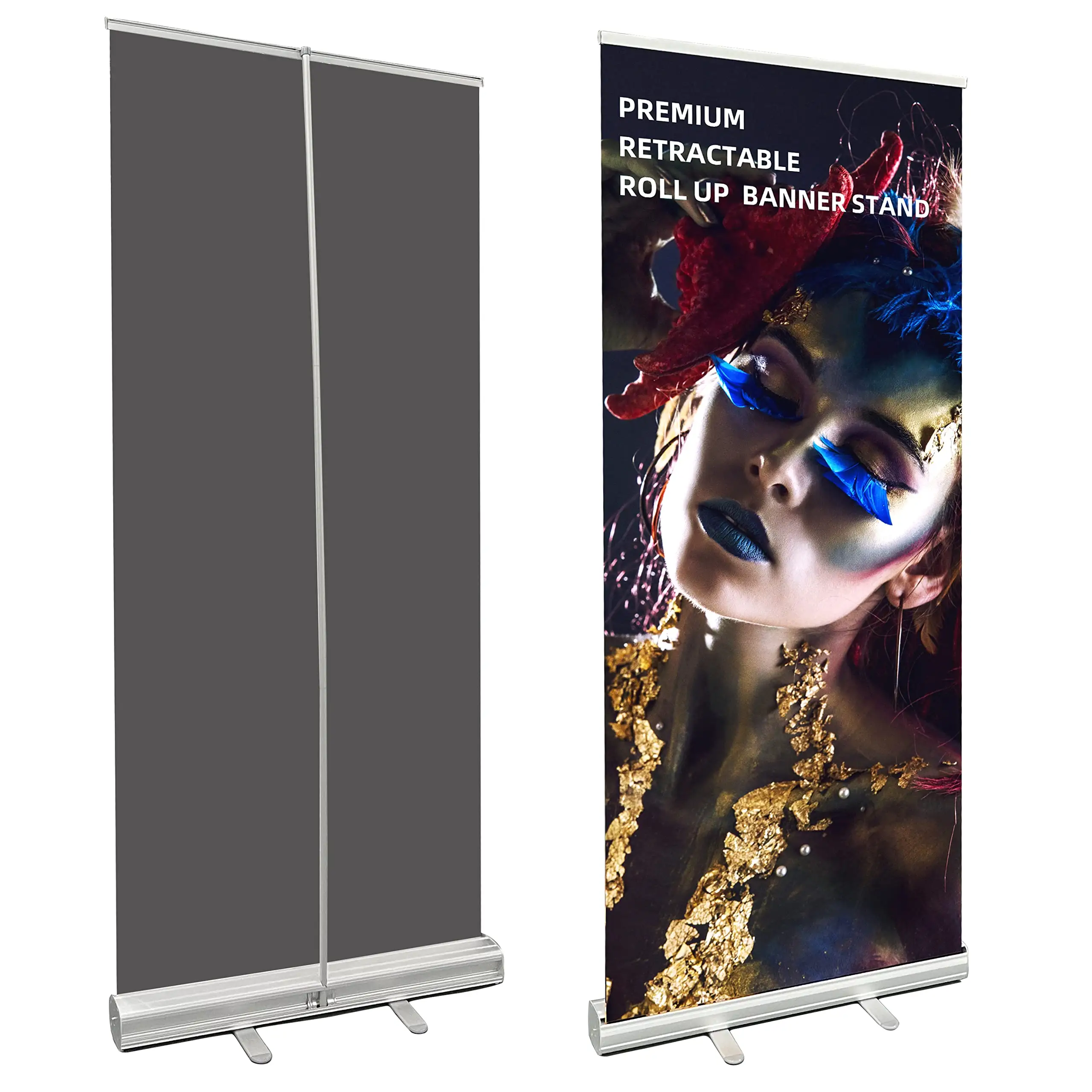Standard Size 80*200cm Aluminium Stand Roll Up Banner Advertising Economic Roll Up Stand Banner
