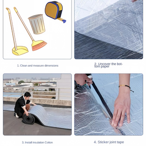 Panneau d'isolation en aluminium auto-adhésif résistant aux hautes températures, en caoutchouc et plastique, épaissi, anti-UV - Product Image 4
