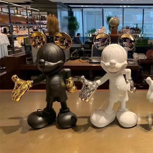 Scultura <span class=keywords><strong>di</strong></span> <span class=keywords><strong>Topolino</strong></span> e Minnie Dipinta a Mano in Resina, Modello Cuore d'Amore, Ornamento Lucido per Arredamento Casa, <span class=keywords><strong>Topolino</strong></span> Cartoon per Arte - Product Image 5