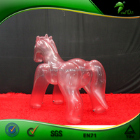 Cheval gonflable rose transparent Hongyi, jouet animal gonflable personnalisé et robuste, pour adulte, SPH