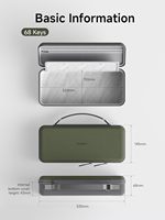 Étui rigide en EVA de haute qualité pour clavier de jeu mécanique, organiseur de câbles numériques, sac de rangement pour étui de voyage portable