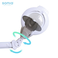 Appareil de beauté électrique professionnel 9-en-1, vaporisateur facial, miroir grossissant LED, éclairage, nettoyage facile pour salon commercial