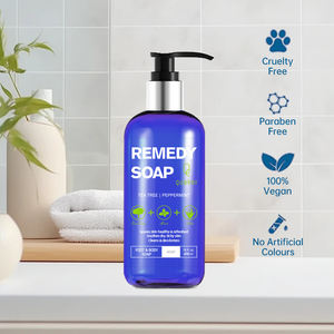 Qquaker venta al por mayor Gel de ducha de lavado corporal árbol de té menta remedio jabón ingrediente Natural para hombres y mujeres - Product Image 4