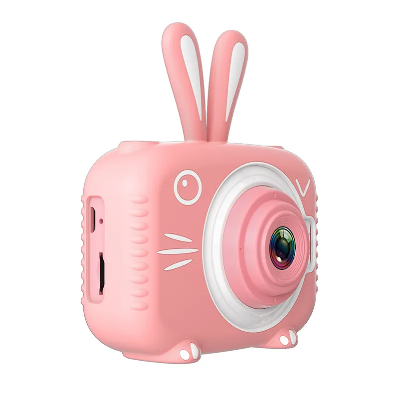 2.0 inch 4x Digital Zoom Digital Adorable rabbit kids Silicon video camera with Flash Best gift for Children