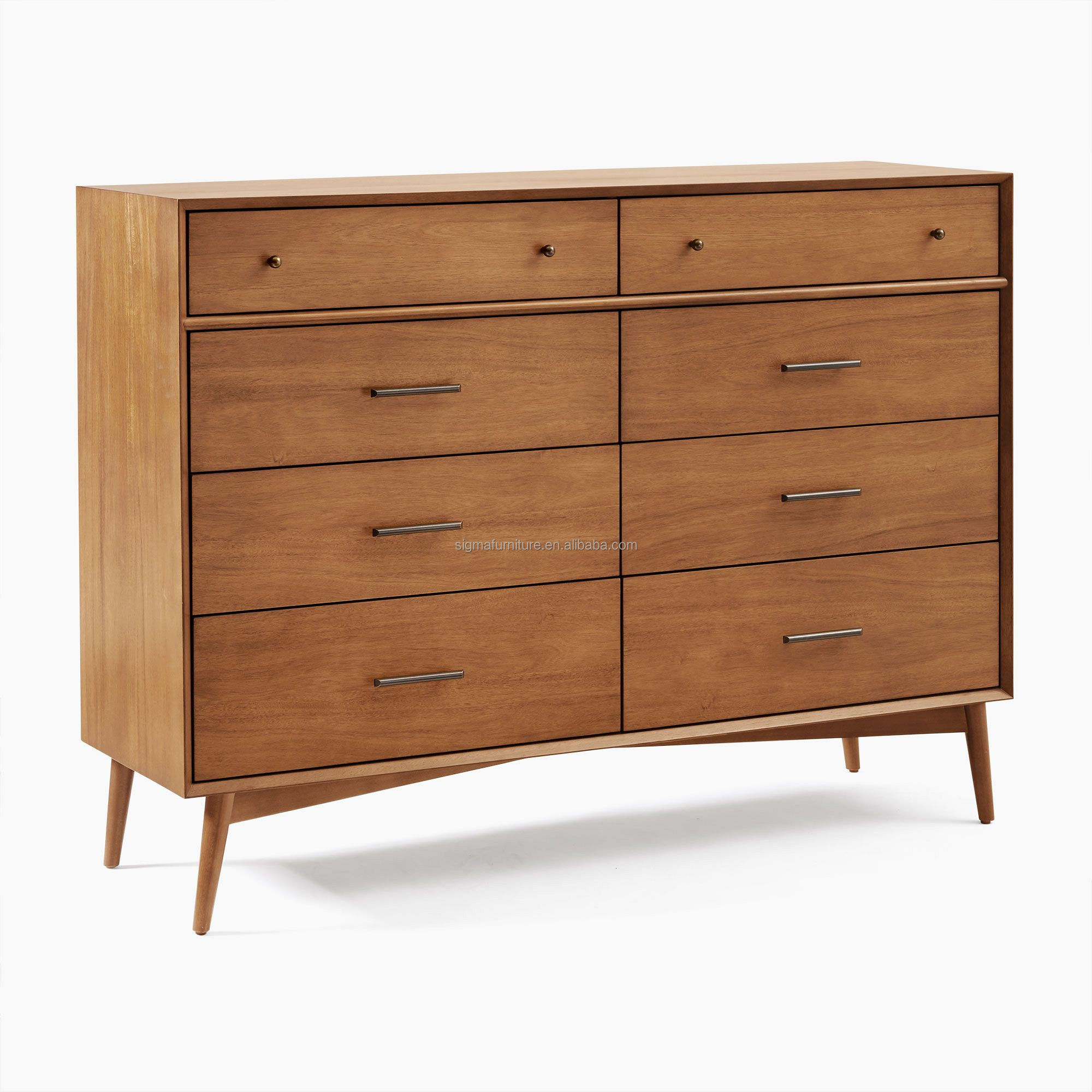 Nordic Style Home Storage Furniture Bedroom Cabinet Mid-Century Design Home House Hotel 8-Drawer Dresser