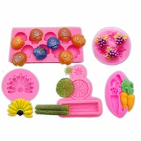 Moule à gâteau en silicone écologique 3D en forme de pamplemousse, souple et lavable, taille 5,6 cm