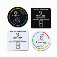Autocollant NFC personnalisé en acrylique avec puces NFC 213, 215, 216 pour avis et réseaux sociaux – Étiquette NFC de bureau pour avis sur les médias sociaux