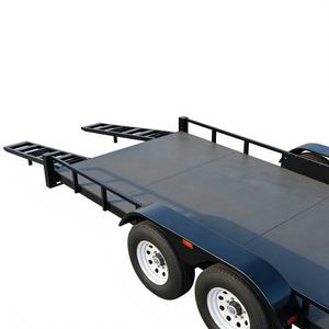 Rampes <span class=keywords><strong>de</strong></span> remorque à plateau plat utilitaire en acier Q235 à double essieu |   Treuil électrique robuste avec frein, option pour le transport <span class=keywords><strong>de</strong></span> marchandises et <span class=keywords><strong>d</strong></span>'équipements ATV - Product Image 5