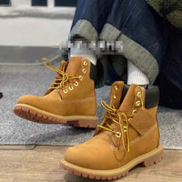 Nouvelles Bottes Martin Design Moderne pour Hommes, Cuir Nubuck Rhubarbe Classique, Bottes et Chaussures Haut de Gamme pour Femmes