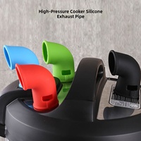 Tuyau coudé en silicone de qualité alimentaire résistant à la chaleur pour la sortie de vapeur, compatible cuiseur à riz et autocuiseur