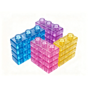 Rainbow TPE Bricks Kids <b>Squishy</b> Stacking Game Classroom Fine Motor Training Creative Spatial Reasoning Activity Toy - Product Image 2