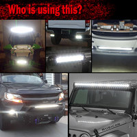 Réflecteur OEM 6D 8 ''14'' 20 "22'' 26 "7 32 pouces Barre lumineuse LED mince à une rangée pour voitures ATV UTV