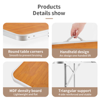 Vente en gros d'usine de mini table pliante et chaises personnalisées Tables d'événement d'intérieur pour barbecue en plein air