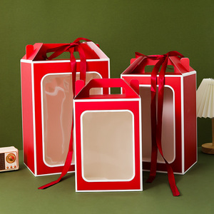 Chất Lượng Cao Kết Thúc Tùy Chỉnh Kích Thước Giấy Bền Cửa Sổ Trong Suốt Quà Tặng Bao Bì Túi Thích Hợp Cho Quà Tặng Kỳ Nghỉ - Product Image 6