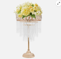 Support à fleurs en métal doré 40*70cm, support à fleurs rond pour table, décoration de mariage, centre de table