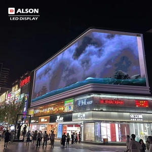 ALSON <span class=keywords><strong>LED</strong></span> Özel Tasarım Çıplak Gözle Görülebilen 3D <span class=keywords><strong>LED</strong></span> Video Duvarı Açık Hava Ultra HD Büyük <span class=keywords><strong>LED</strong></span> Reklam Ekranı Büyük Alışveriş Merkezleri için - Product Image 1