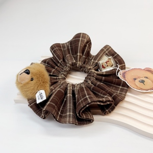 Accessoires pour cheveux en peluche, nouveau design tendance, style ours en peluche, accessoires pour cheveux féminins, logo personnalisable - Product Image 1