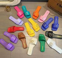Sandales plates d'été pour femmes, grandes tailles, chaussures plates mixtes tendance, pantoufles, vente en gros d'usine