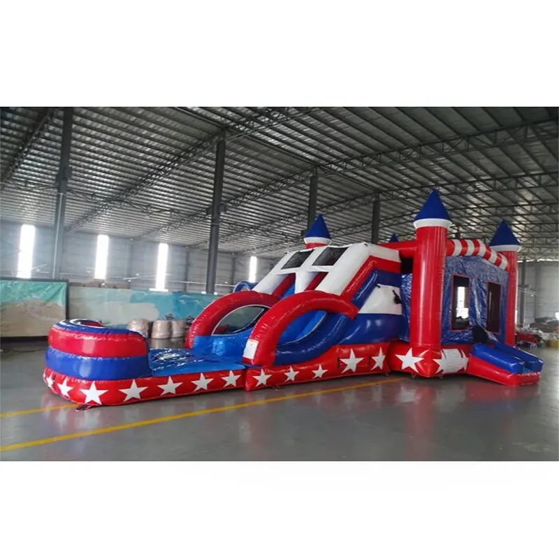 वाणिज्यिक ग्रेड Inflatable बाधा कोर्स उछालभरी स्लाइड बाधा के लिए बच्चों पार्टी