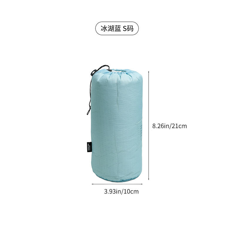ถุงเก็บเสื้อแจ็คเก็ตดาวน์สีฟ้าไซส์ S