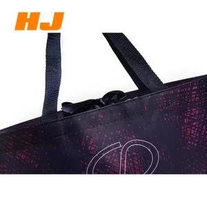 Hot Selling Purple Reusable Large Capacity Handle Non Woven Fabric Shopping Bag