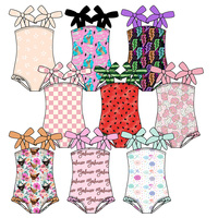 Bikini Infantil de una Pieza con Estampado Personalizado y Volantes para Niñas, Verano 2026, Superventas