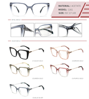 Kacamata Fashion Vintage Cat Eye Bingkai Optik Solid TR90 Kacamata Komputer Anti Cahaya Biru Bingkai Kacamata Resep LE1161