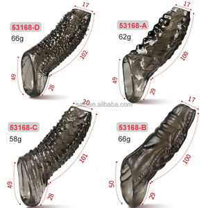 SacKnove Masturbation Wieder verwendbare Doppel loch Gummi Schwanz Penis Extender Wolf Dragon Kristall Dildo Ärmel Kondom für Männer Sexspielzeug - Product Image 3